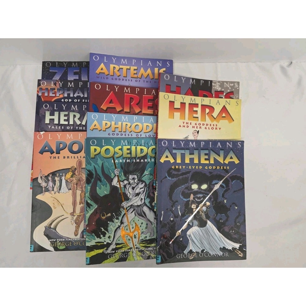 George O'Connor Olympians Set 1-11 Graphic Novels Greek Mythology Lot